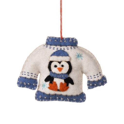 Penguin Jumper Christmas Decoration - WowCornwall