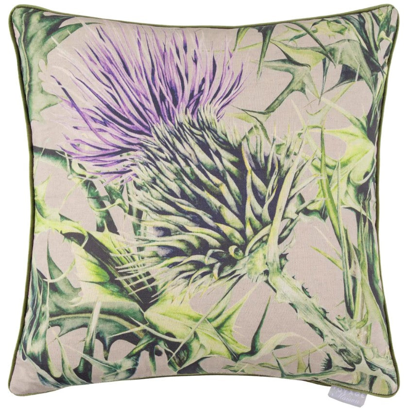 Marie Burke Penton Cushion Cover in Damson - WowCornwall