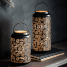 Pinecone Lantern LED Black - WowCornwall