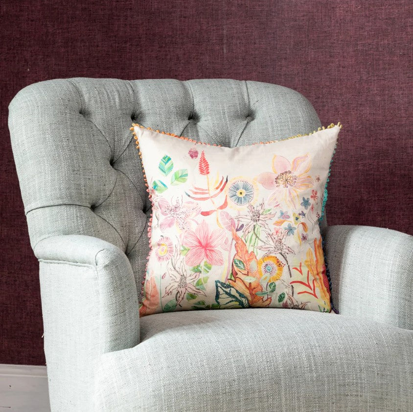 Linen Primrose Cushion Cover - WowCornwall