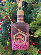 Pink Gin Glass Bottle Decoration - WowCornwall