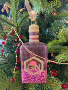 Pink Gin Glass Bottle Decoration - WowCornwall