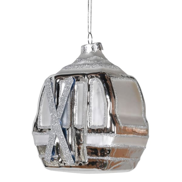 Glitter cable car Christmas Decoration - WowCornwall