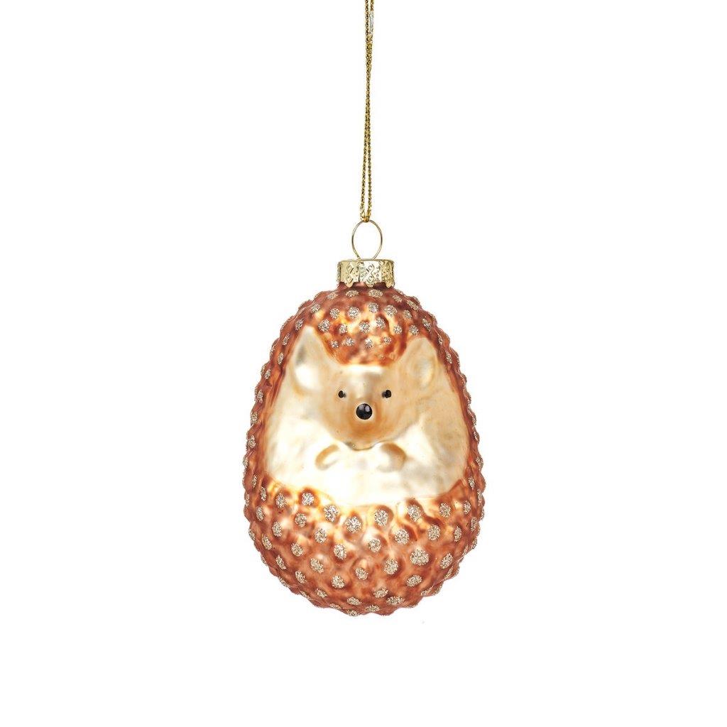 Woodland Hedgehog Shaped Bauble - WowCornwall