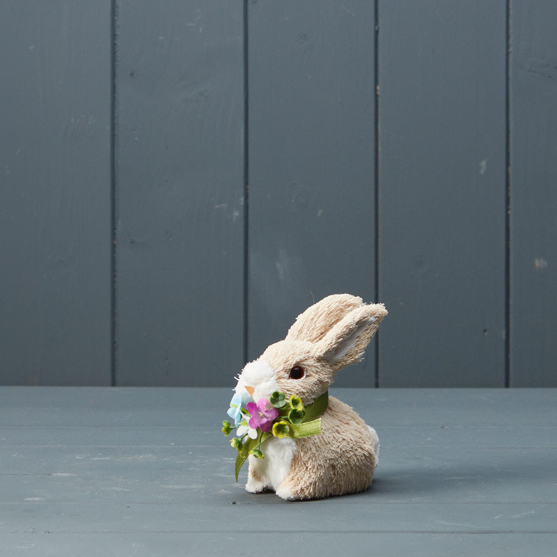 Rabbit with Bouquet (10.5cm) - WowCornwall