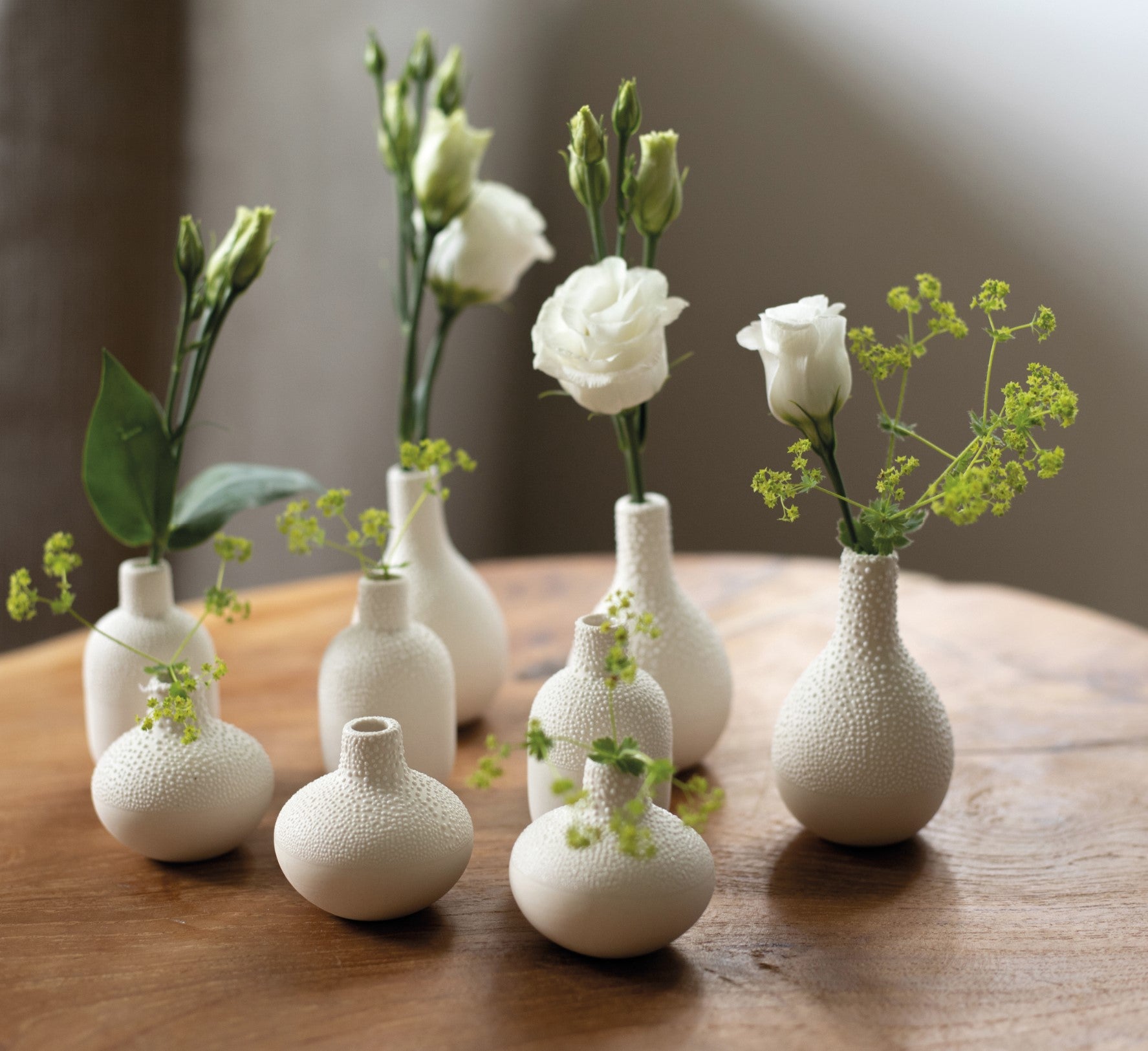 Porcelain Pearl Vase Mini Set of 3pcs - WowCornwall