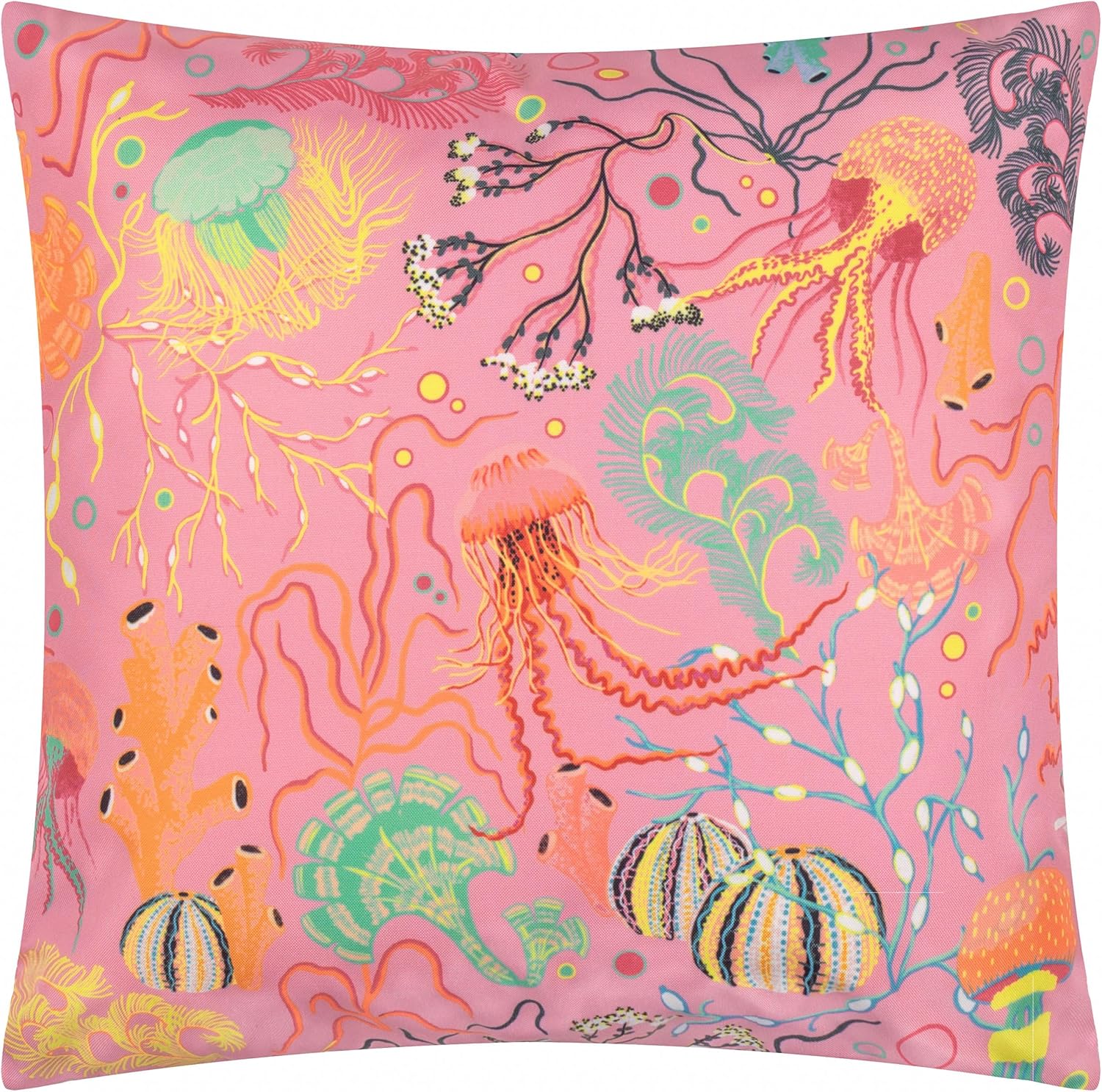 Rockpool Printed Outdoor Cushion Pink - WowCornwall