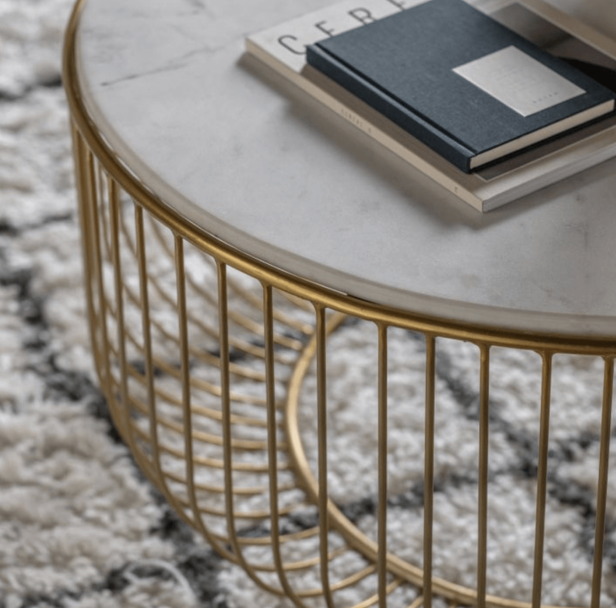 Riley Coffee Table Gold - WowCornwall