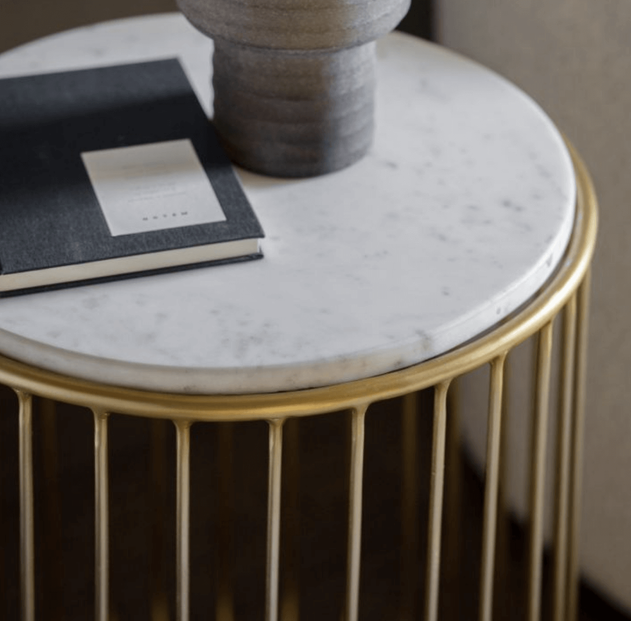 Riley Side Table Gold - WowCornwall