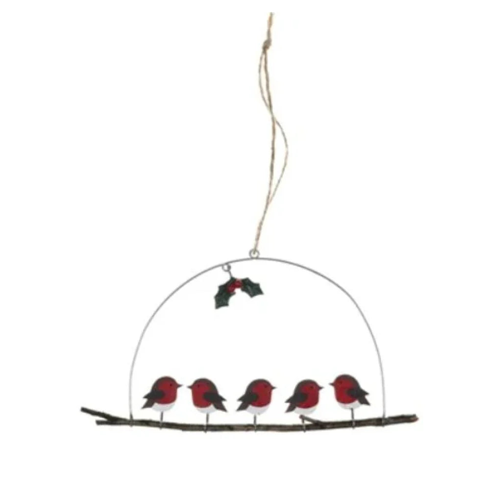 Robins On Tree Decoration by Shoeless Joe - WowCornwall