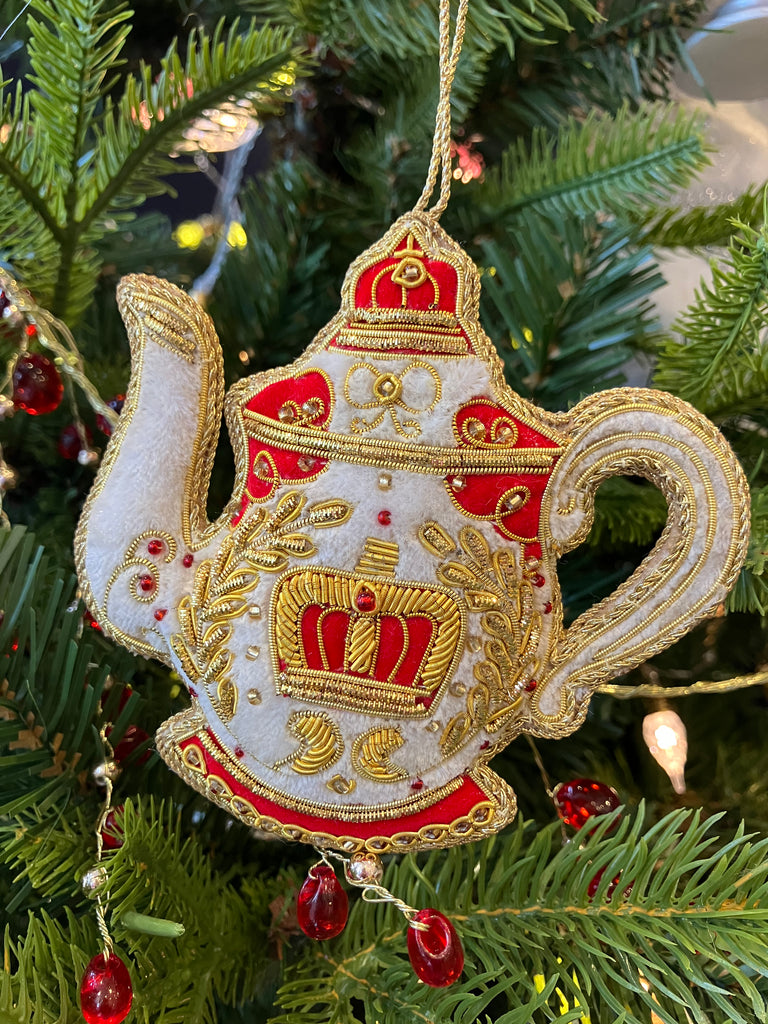 Mixed/Gold Royal Handmade Teapot Decoration - WowCornwall