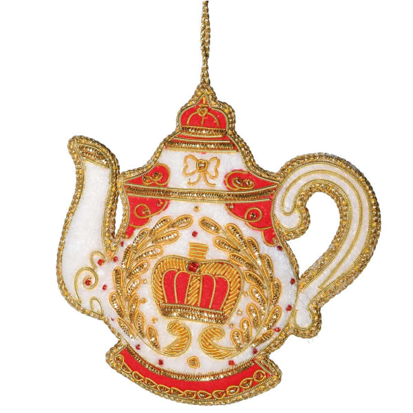 Mixed/Gold Royal Handmade Teapot Decoration - WowCornwall