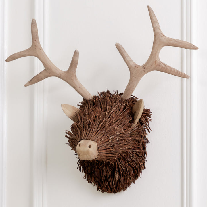 Wall Mounted Stage Head Wooden Sculpture - WowCornwall