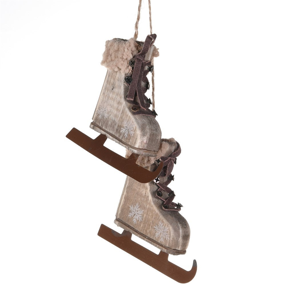 Mini hanging ice skates Christmas Decoration - WowCornwall
