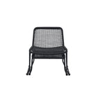 Sassano Lounge Chair with Footstool Black Sold Out - WowCornwall