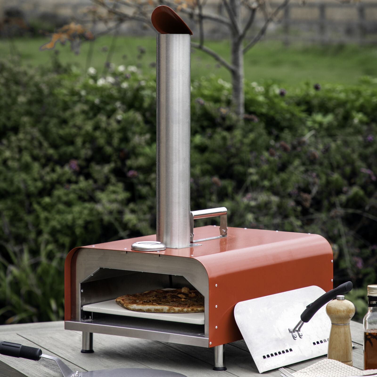 Sassari Pellet Pizza Oven Red - WowCornwall