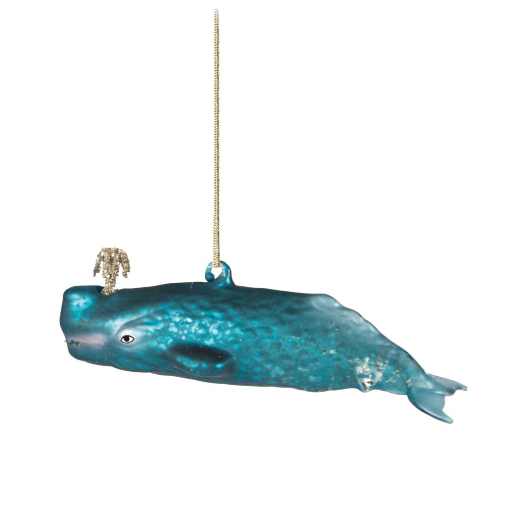 Glitzy Whale Bauble Christmas Decoration