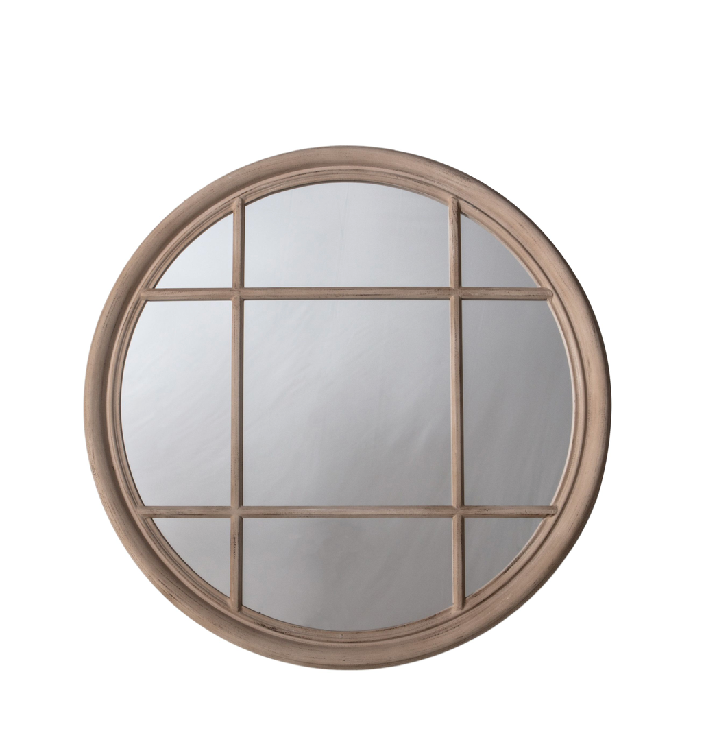 Eccleston Round Mirror in Clay or Silver (w)1000mm x (d)40mm x (h)1000mm - WowCornwall