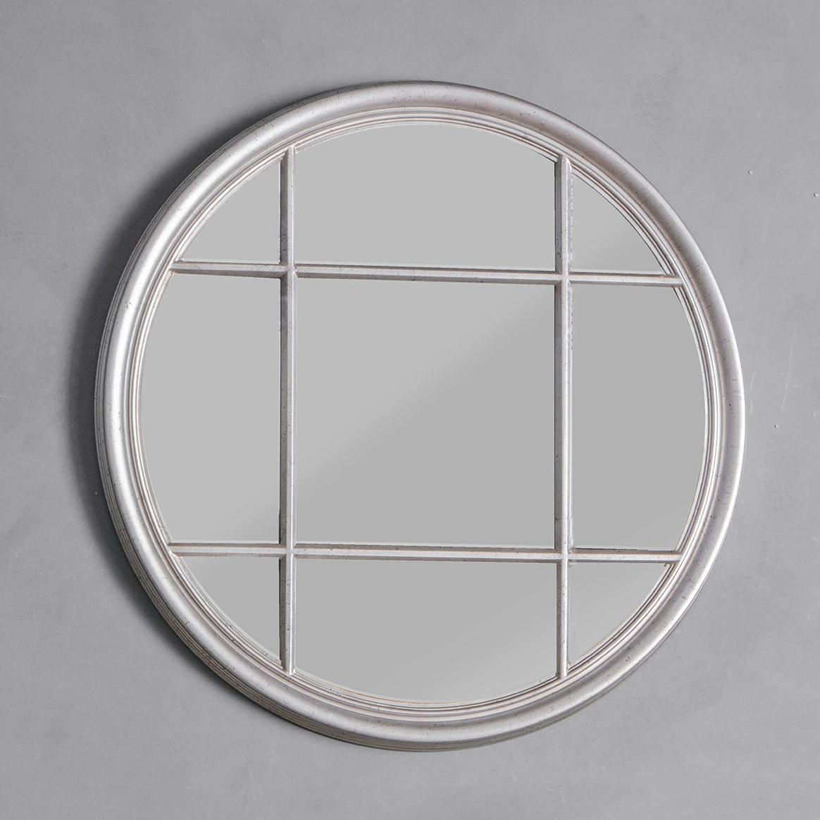 Eccleston Round Mirror in Clay or Silver (w)1000mm x (d)40mm x (h)1000mm - WowCornwall