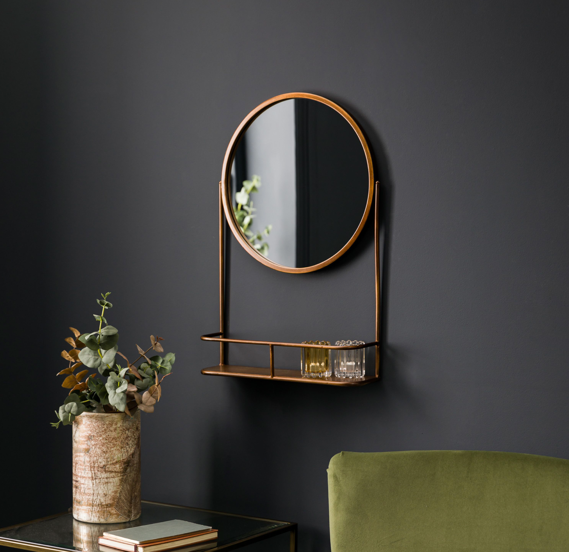 Emerson Mirror in Bronze, Black or Silver (w)420mm x (d)110mm x (h)630mm - WowCornwall