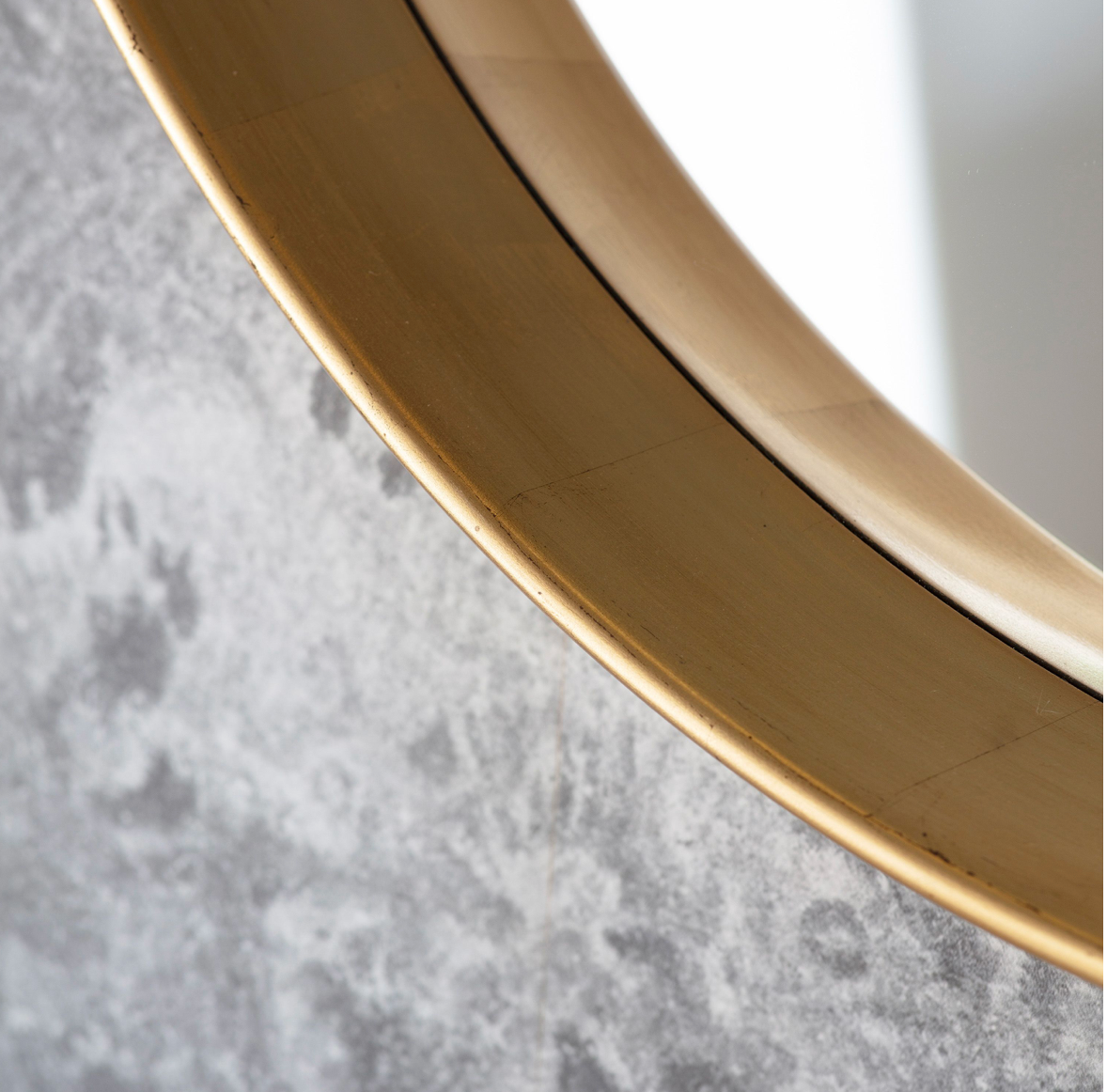 Harvey Round Mirror in white, gold & silver (w)950mm x (d)90mm x (h)950mm - WowCornwall