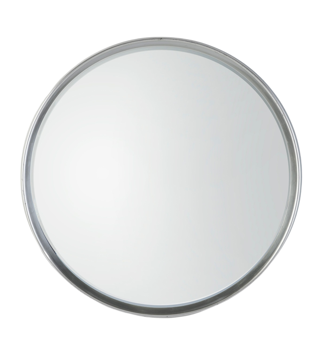 Harvey Round Mirror in white, gold & silver (w)950mm x (d)90mm x (h)950mm - WowCornwall