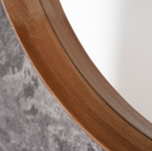 Keaton Round Mirror in two sizes,  oak or walnut - WowCornwall