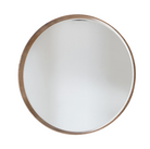 Keaton Round Mirror in two sizes,  oak or walnut - WowCornwall