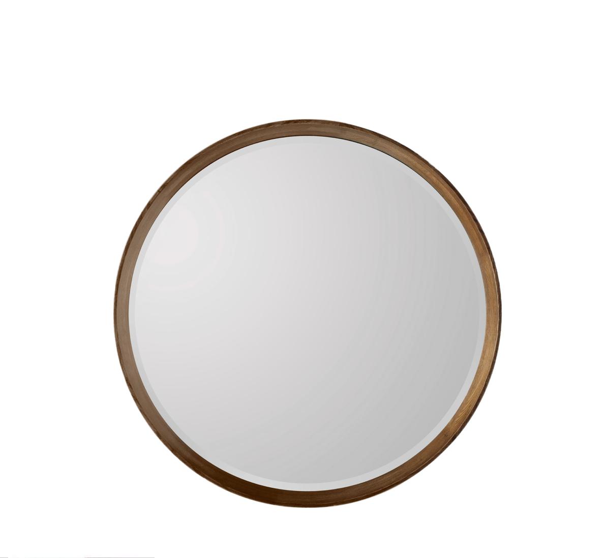 Keaton Round Mirror in two sizes,  oak or walnut - WowCornwall