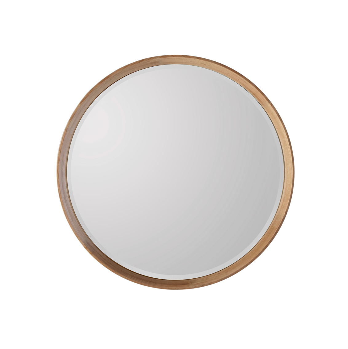 Keaton Round Mirror in two sizes,  oak or walnut - WowCornwall