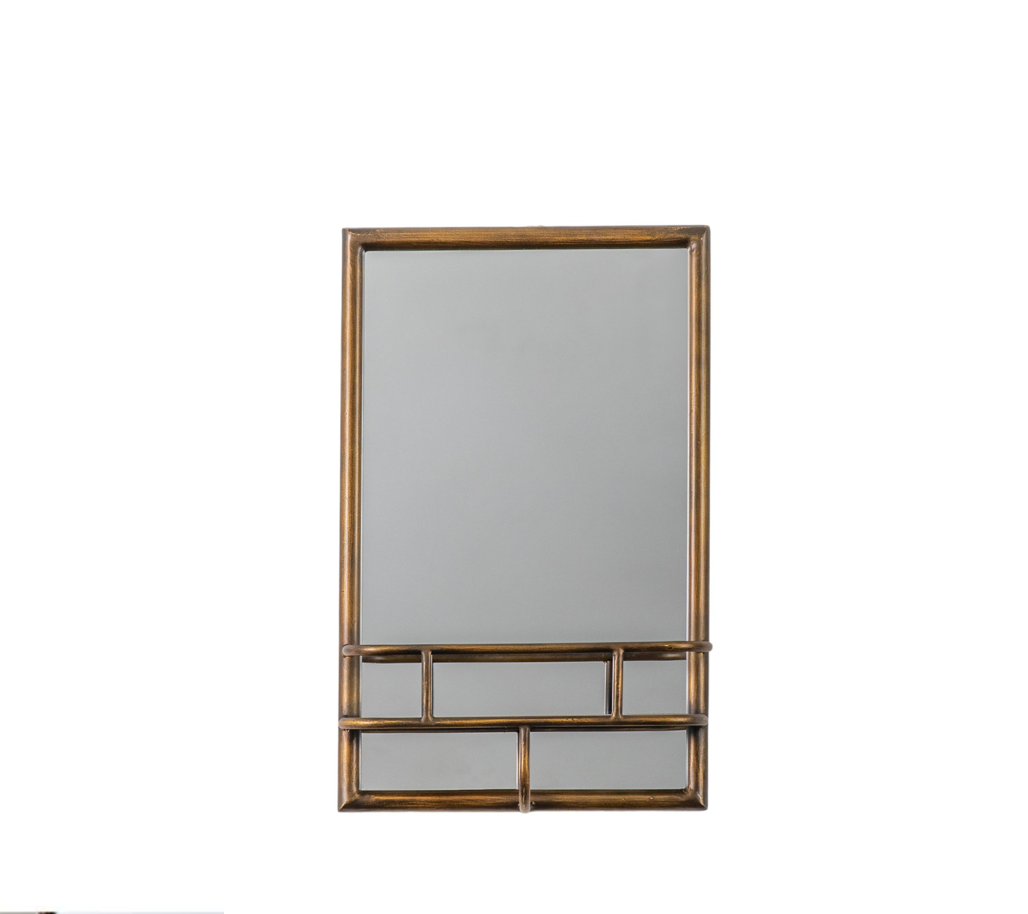 Milton Mirror Rectangle in black, silver & bronze (w)300mm x (d)100mm x (h)480mm - WowCornwall