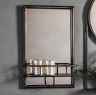 Milton Mirror Rectangle in black, silver & bronze (w)300mm x (d)100mm x (h)480mm - WowCornwall