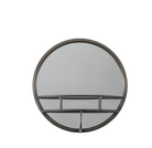 Milton Mirror Round in black, silver & bronze (w)400mm x (d)100mm x (h)400mm - WowCornwall