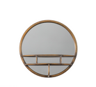 Milton Mirror Round in black, silver & bronze (w)400mm x (d)100mm x (h)400mm - WowCornwall