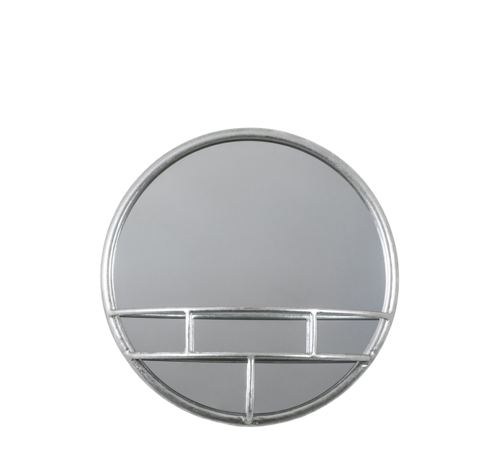 Milton Mirror Round in black, silver & bronze (w)400mm x (d)100mm x (h)400mm - WowCornwall