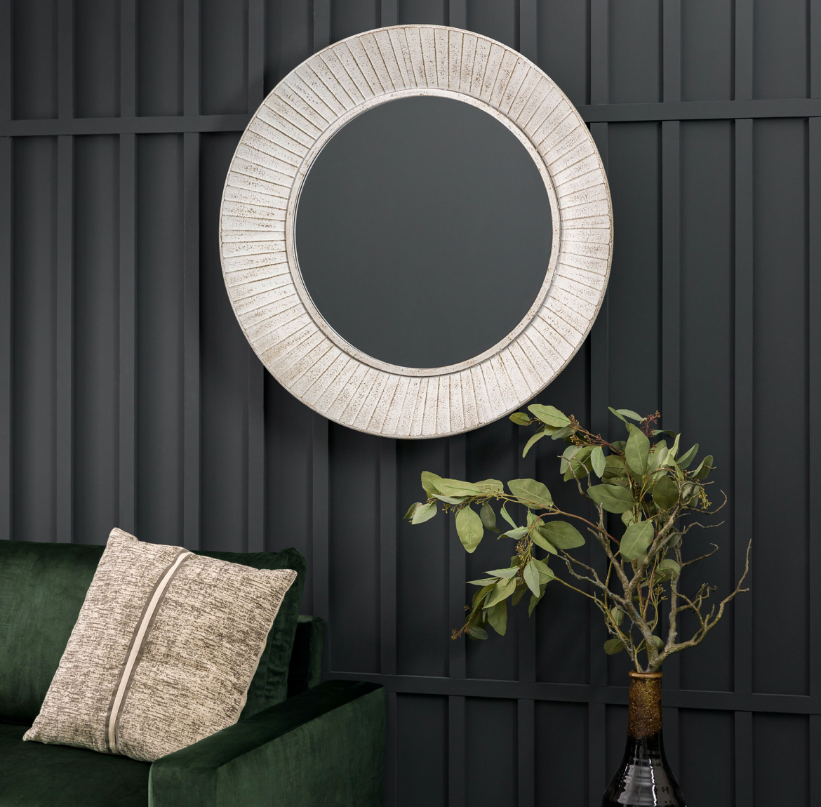 Ramlia Round Mirror (w)810mm x (d)80mm x (h)810mm - WowCornwall