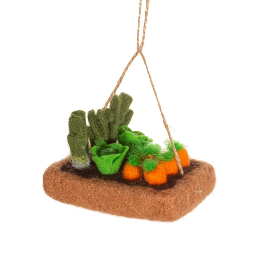 Vegetable Allotment Felt Decoration - WowCornwall