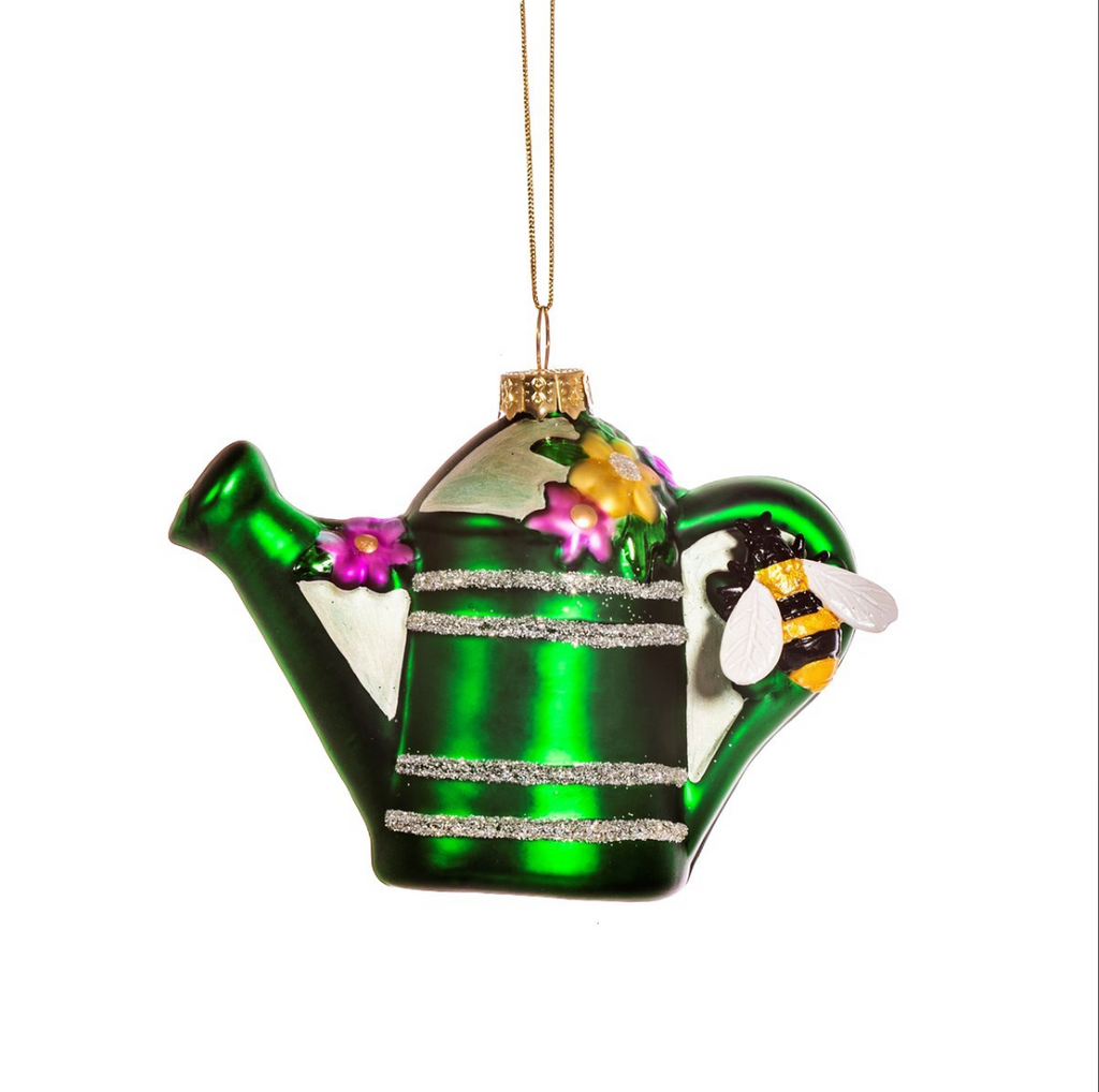 Green Watering Can Shaped Bauble - WowCornwall