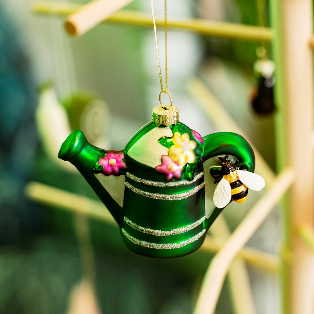 Green Watering Can Shaped Bauble - WowCornwall