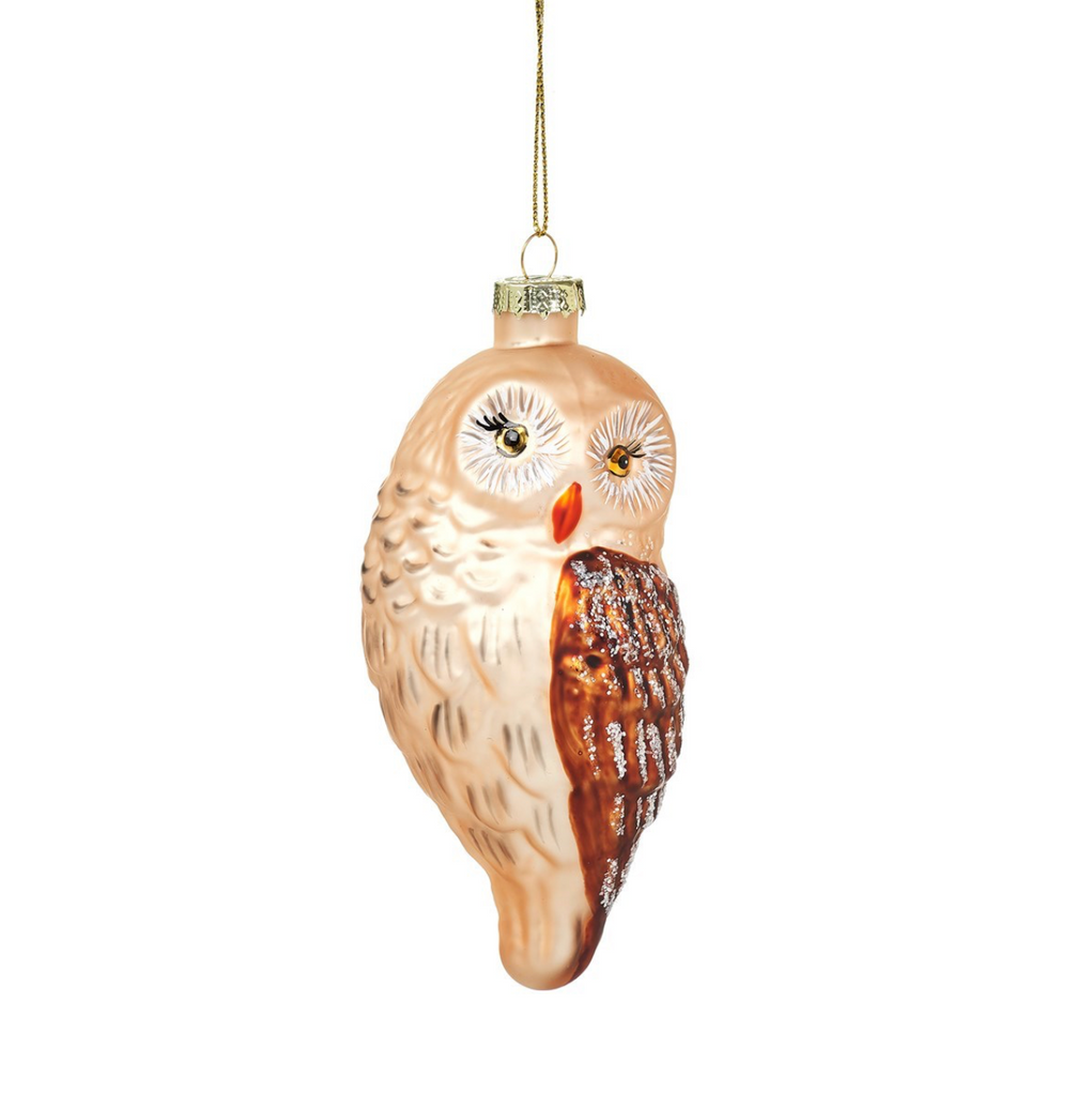 Woodland Owl Shaped Bauble - WowCornwall