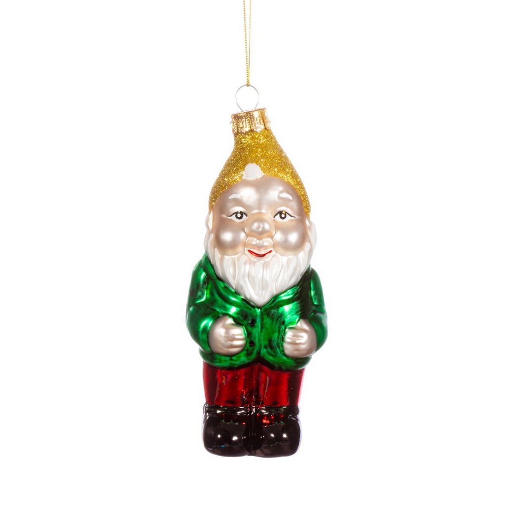 Glass Gnome Shaped Bauble - WowCornwall