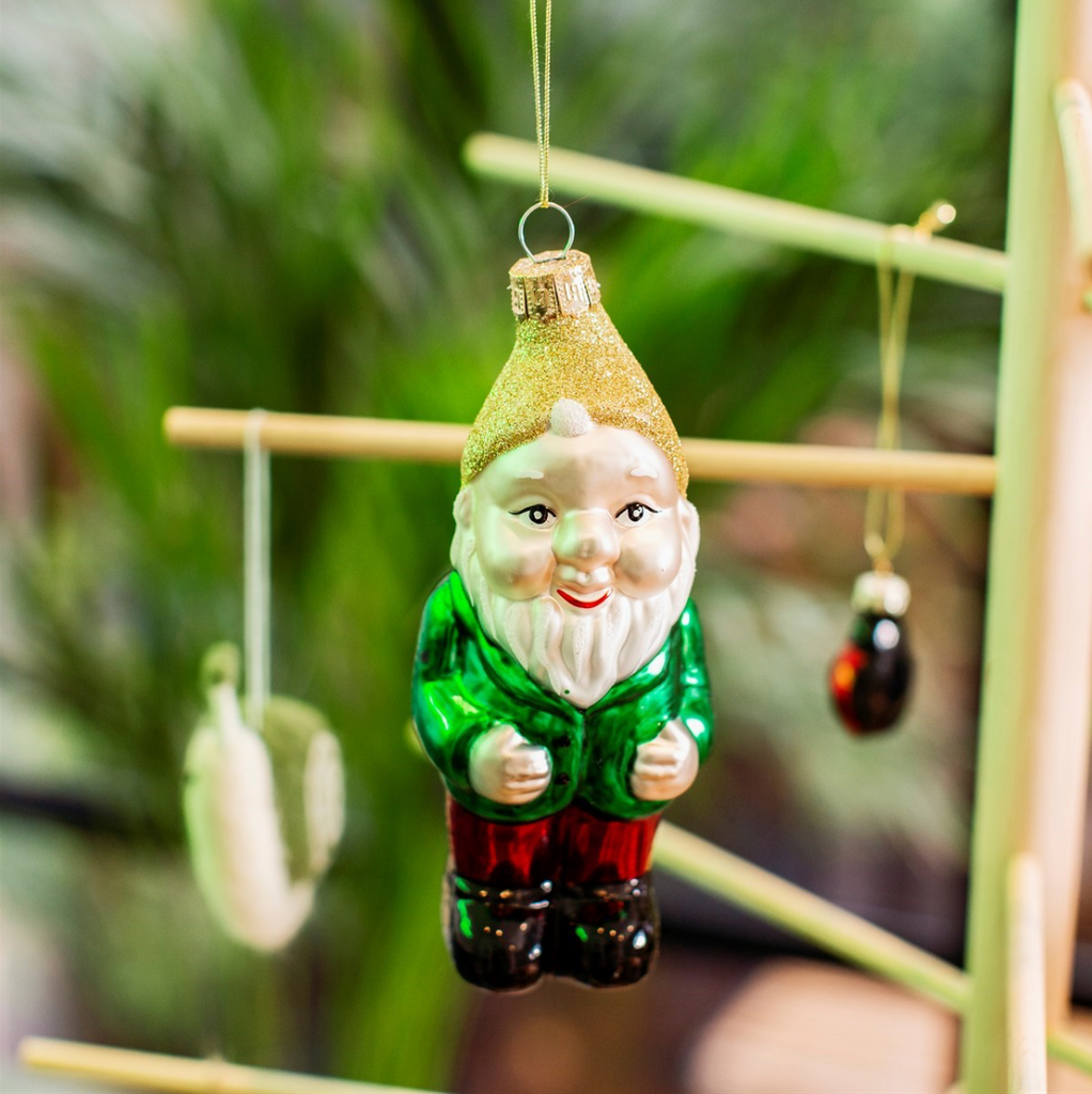 Glass Gnome Shaped Bauble - WowCornwall