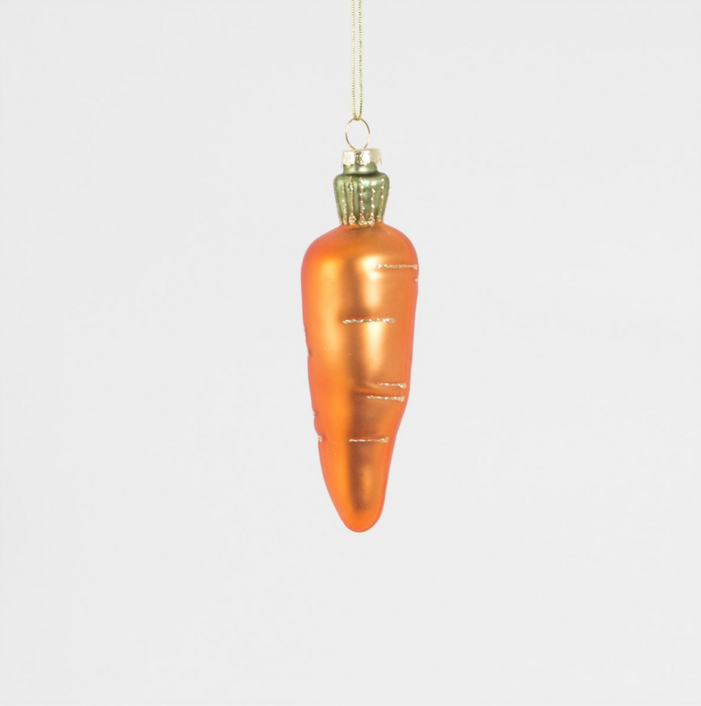 Winter Veggies Carrot Shaped Bauble Orange - WowCornwall