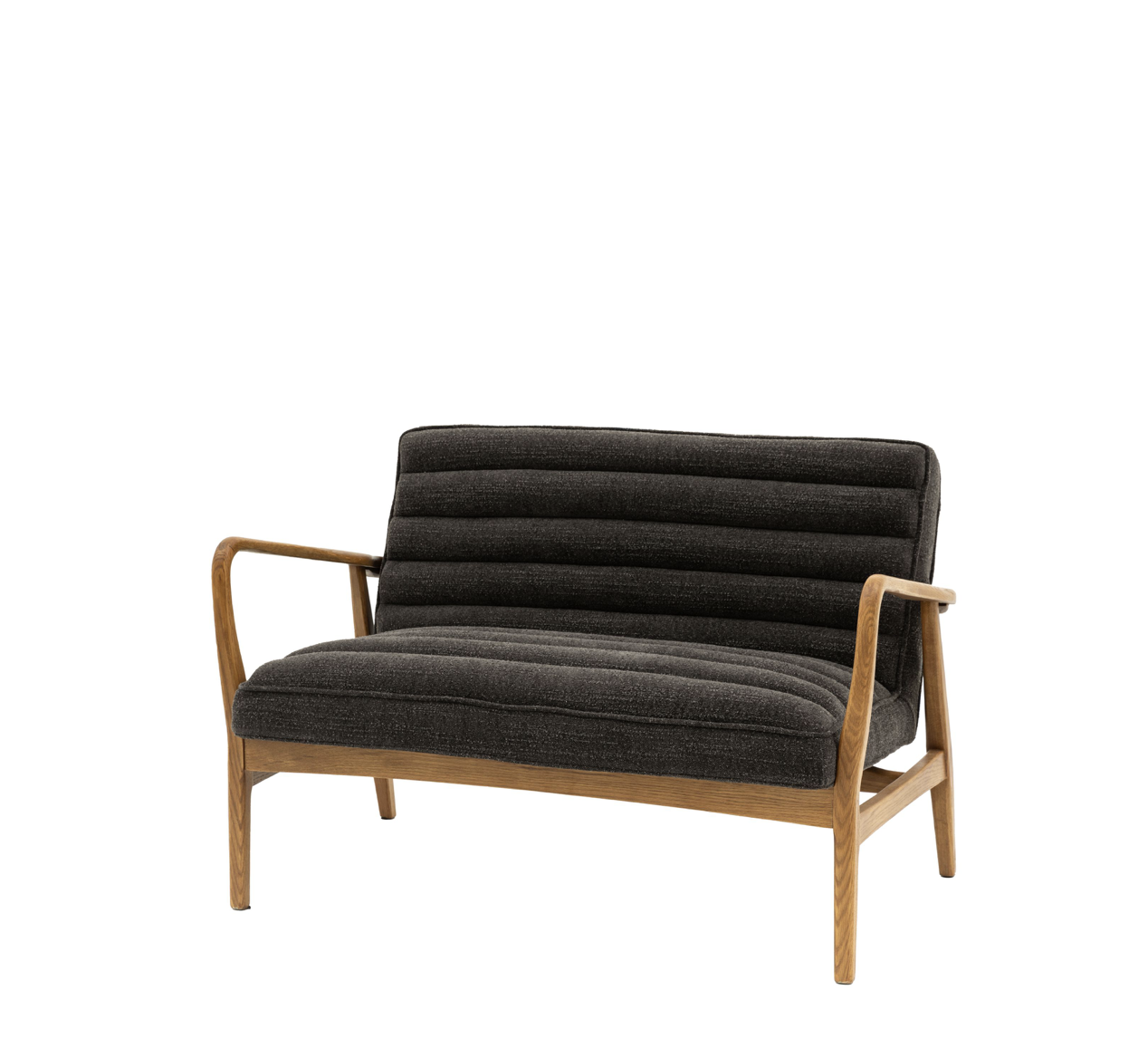Datsun 2 Seater Sofa Charcoal - 1180mm x 760mm x 800mm - WowCornwall