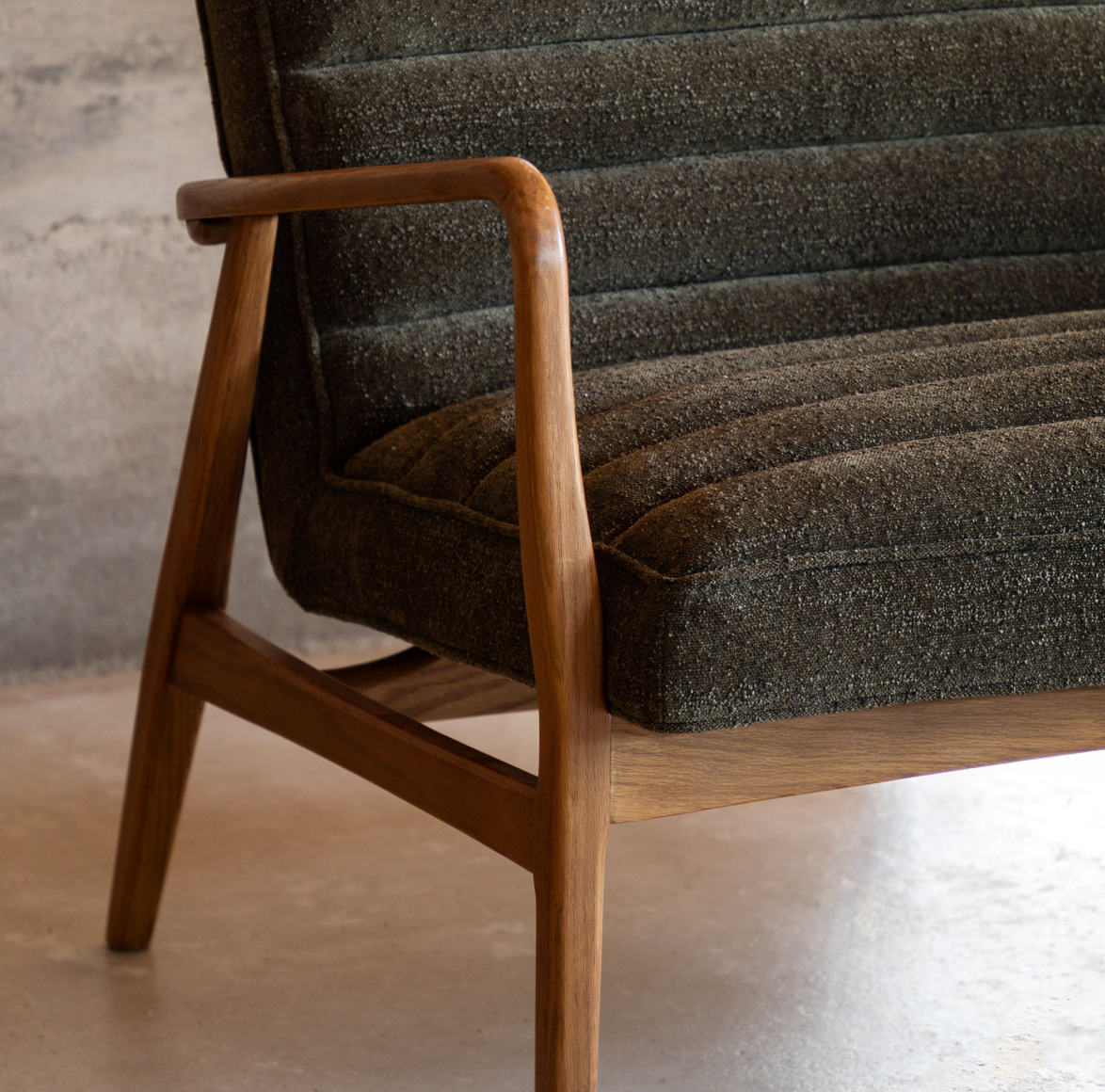 Datsun 2 Seater Sofa Green - 1180mm x 760mm x 800mm - WowCornwall