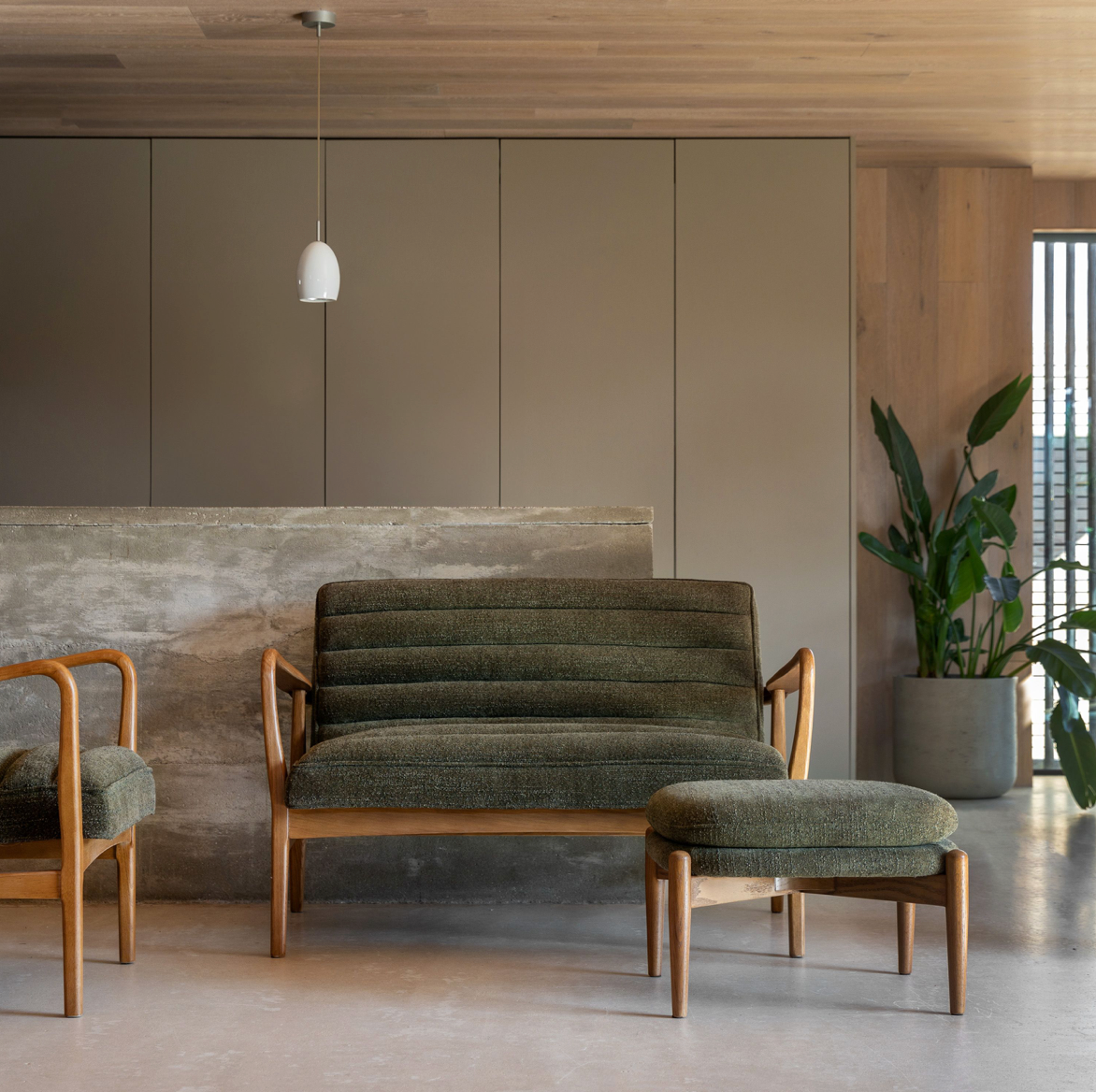 Datsun 2 Seater Sofa Green - 1180mm x 760mm x 800mm - WowCornwall