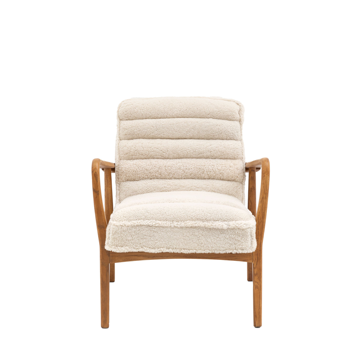 Datsun armchair Cream sheepskin - 690mm x 760mm x 800mm - WowCornwall