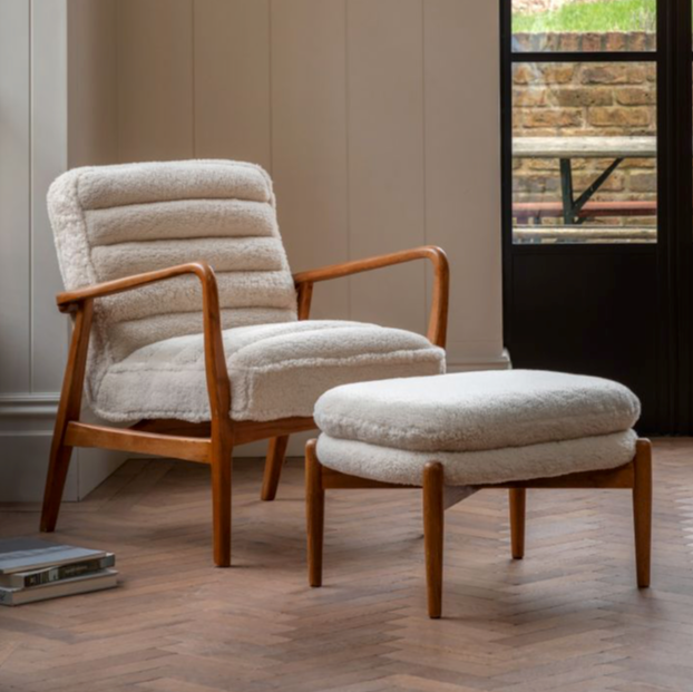 Datsun footstool Sheepskin - 555mm x 475mm x 395mm - WowCornwall