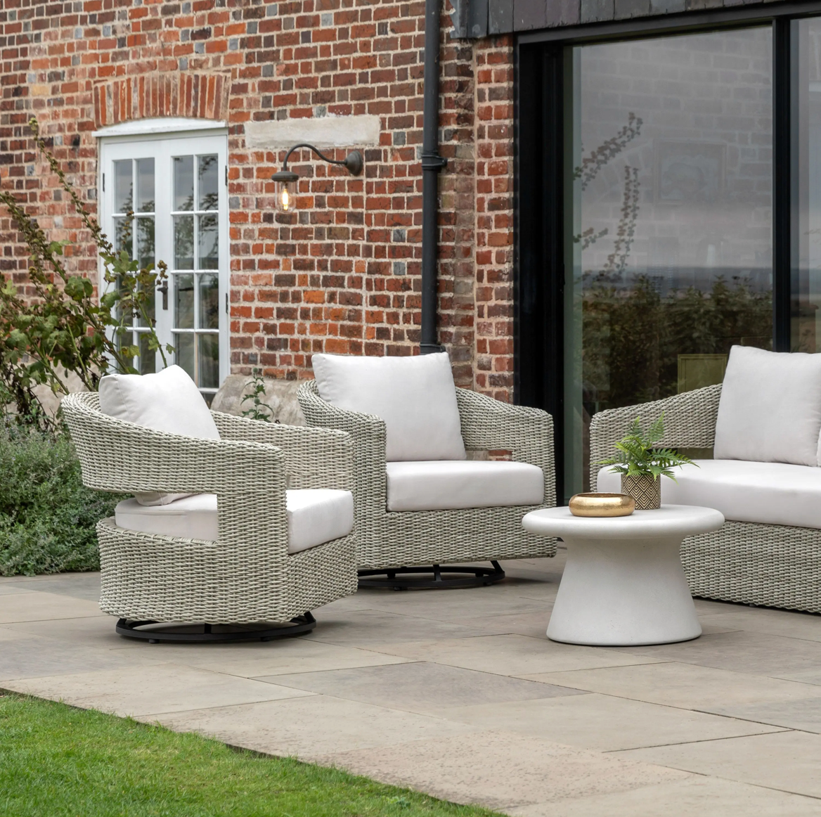 Hvar Swivel Chair 800x850x800mm - WowCornwall