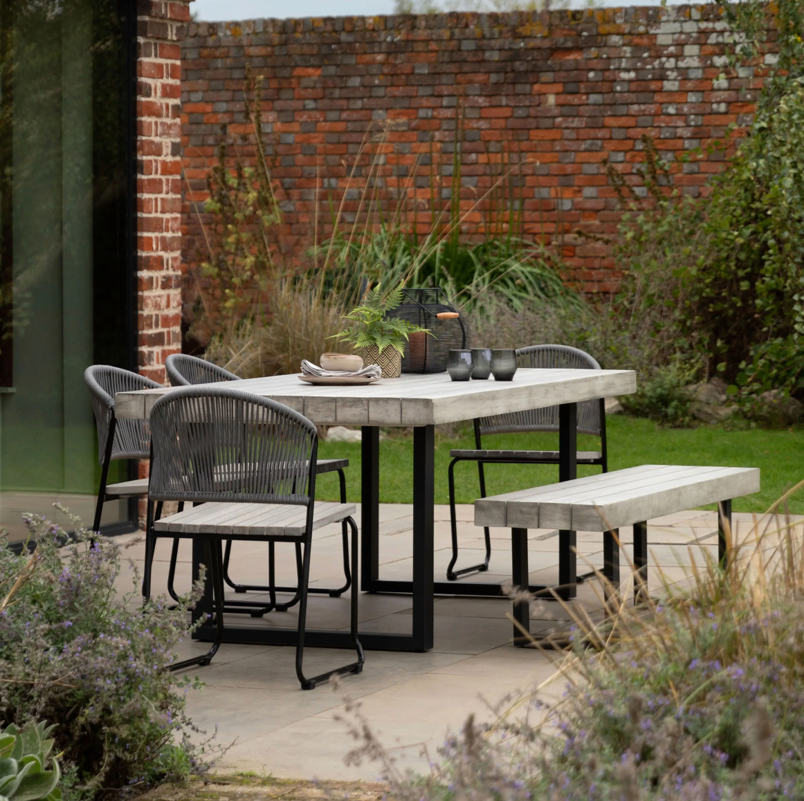 Taranto Dining Table 6 Seater 1800x900x750mm - WowCornwall
